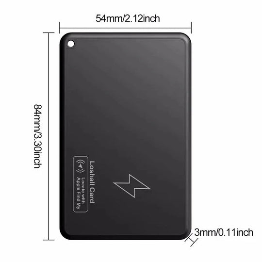 Travel Companion black New Wireless Charging Tracking Location Wallet Tracker Card Waterproof GPS Locator Work with Apple Find My App Bluetooth Tracker